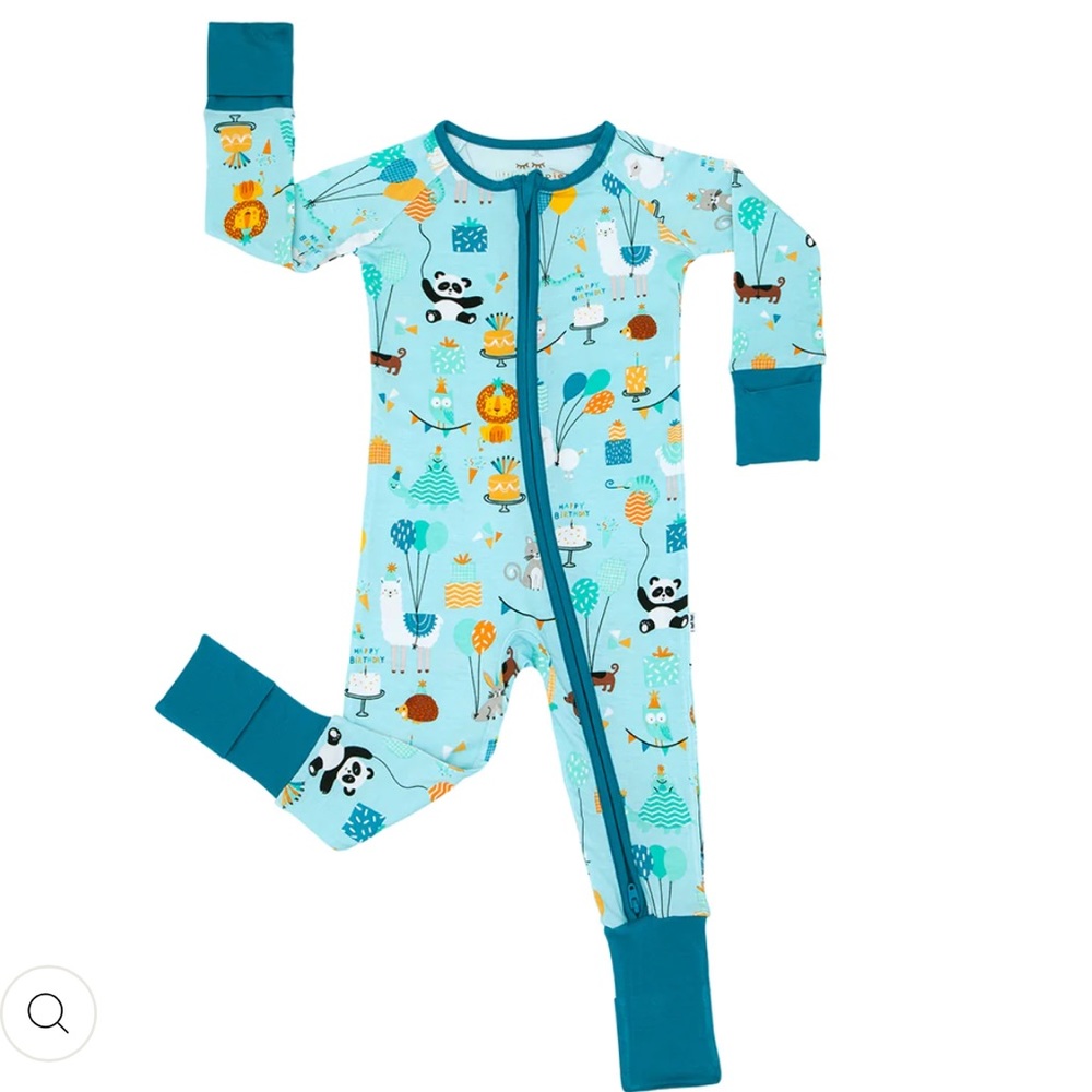 Blue party animals bib and zippy - 18-24 months - little sleepies